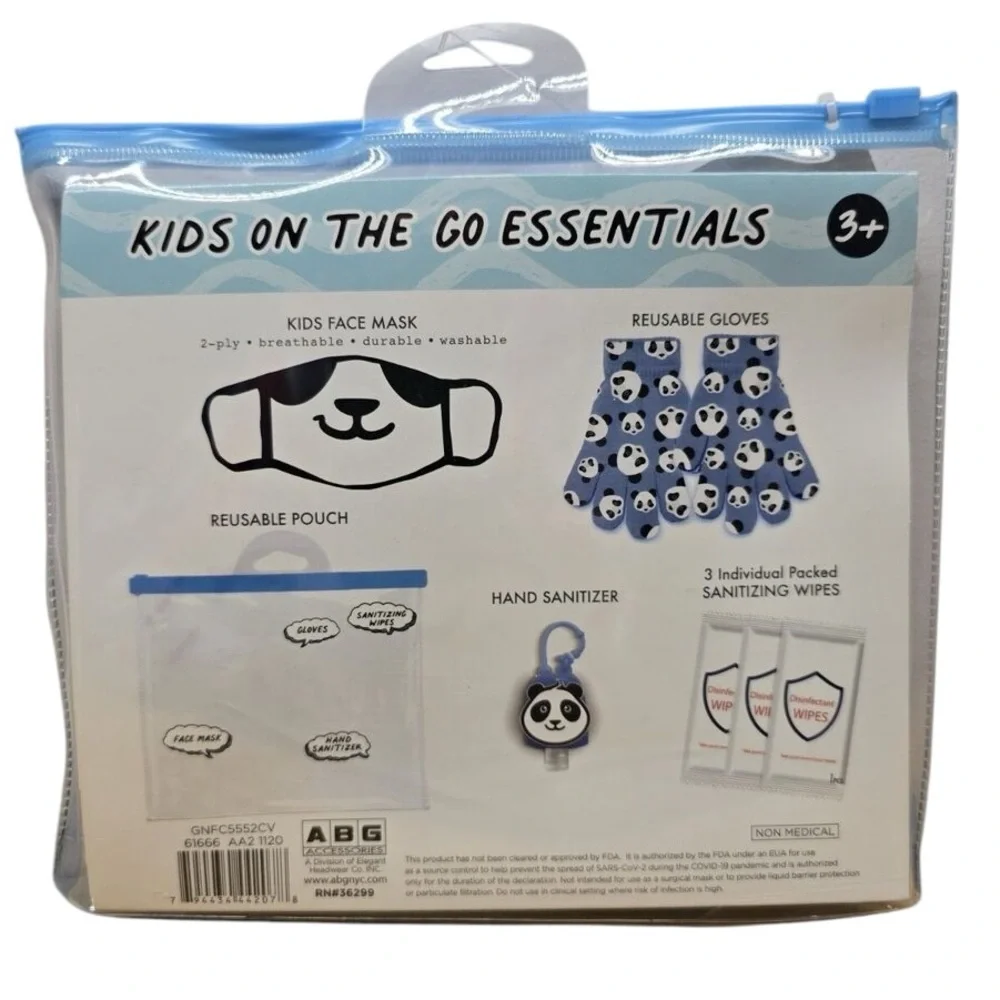 AGB Kids On The Go Essentials Set - Blue and White Panda